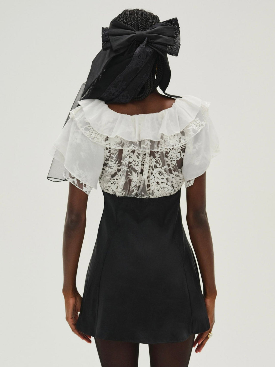 Holiday Lace Mini Dress - White | For Love and Lemons