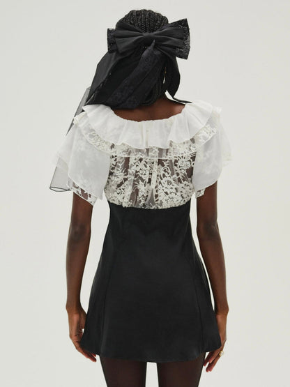 Holiday Lace Mini Dress - White | For Love and Lemons