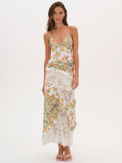 Rosalyn Maxi Dress - Green - Marigold | For Love and Lemons