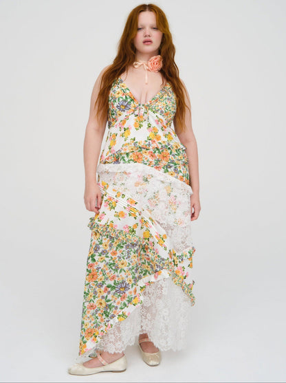 Rosalyn Maxi Dress - Green - Marigold | For Love and Lemons
