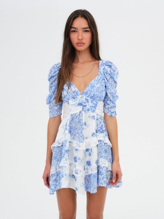 Rosalyn Mini Dress - Blue | For Love and Lemons