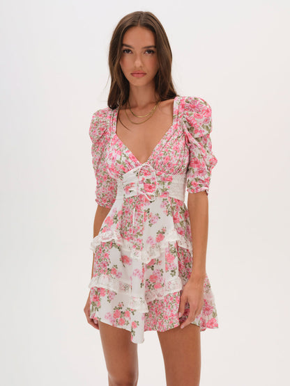 Rosalyn Mini Dress - Pink | For Love and Lemons