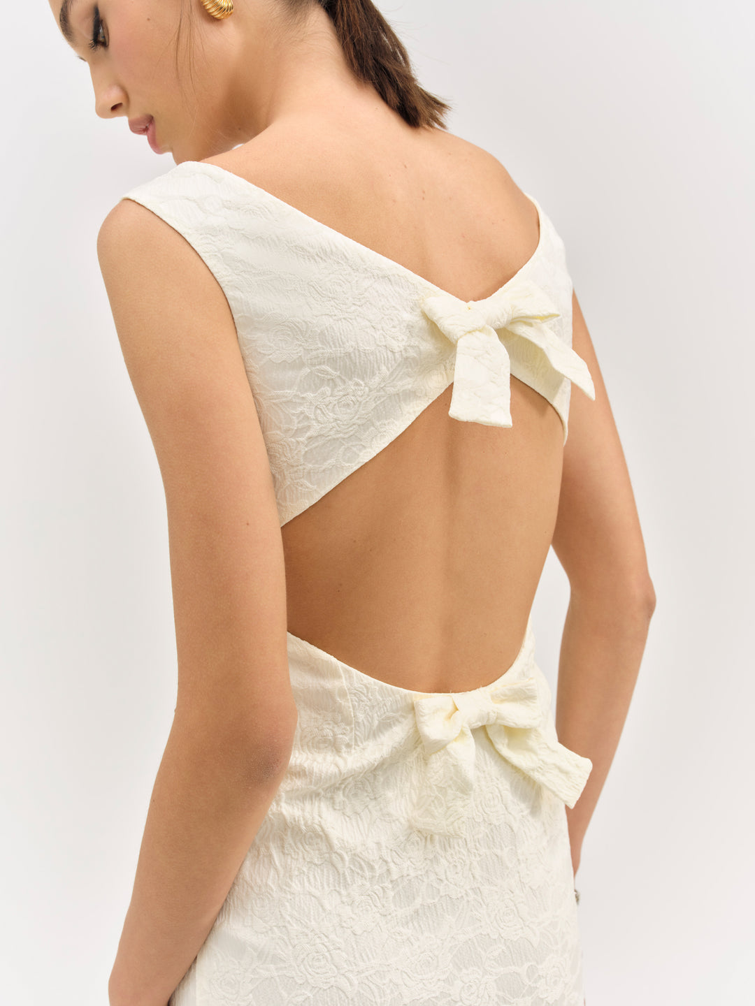 Rosie Jacquard Mini Dress - Cream | For Love and Lemons