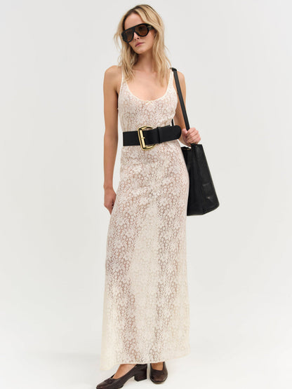 Ella Lace Maxi Dress - Cream | For Love and Lemons