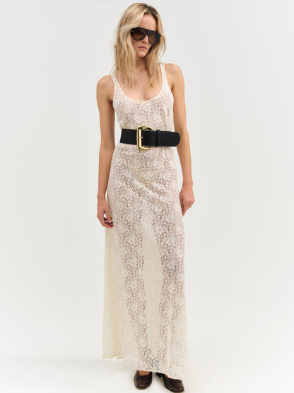 Ella Lace Maxi Dress - Cream | For Love and Lemons