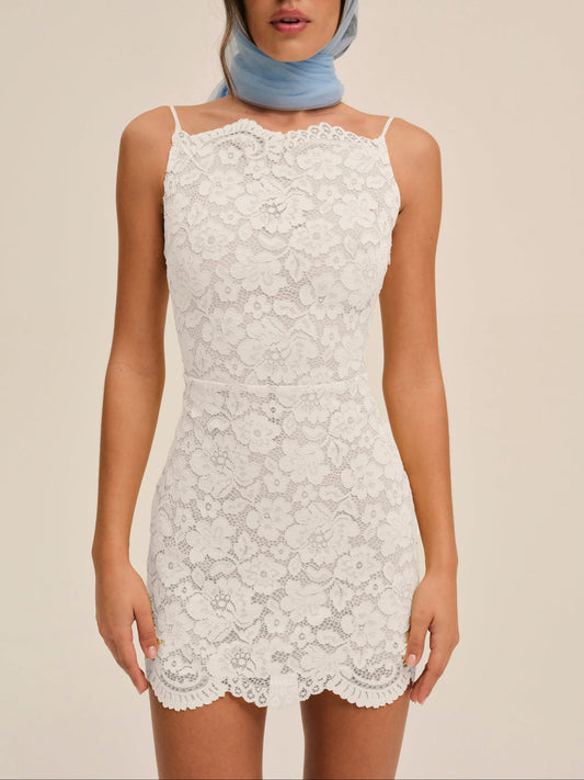 Lakeside Mini Dress - White | For Love and Lemons