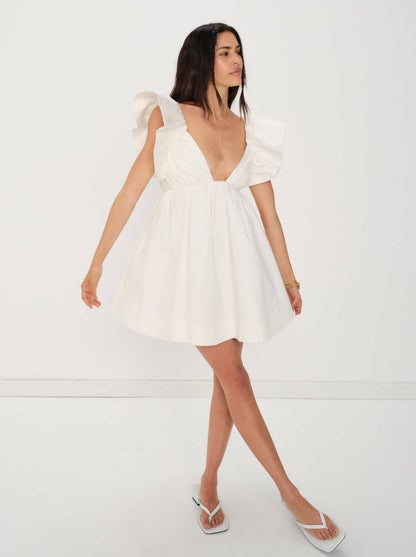 Clementine Mini Dress - White | For Love and Lemons
