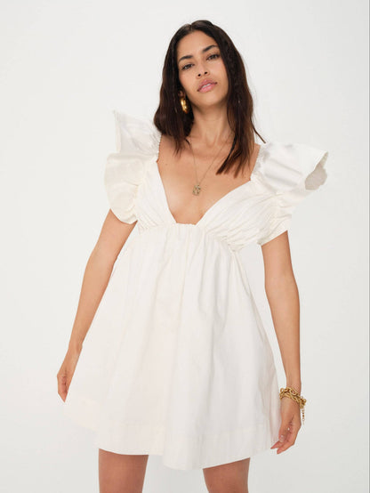 Clementine Mini Dress - White | For Love and Lemons