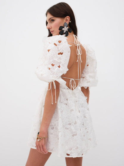Leighton Mini Dress - White | For Love and Lemons