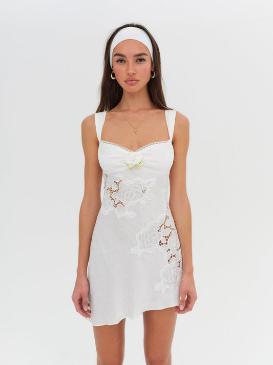 Claudia Mini Dress - White | For Love and Lemons
