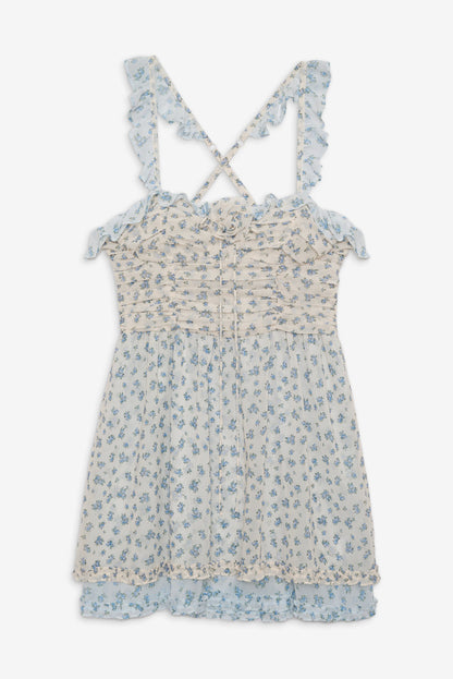 Chateau Mini Dress - Blue | For Love and Lemons