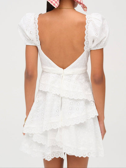 Rosalyn Mini Dress - White | For Love and Lemons