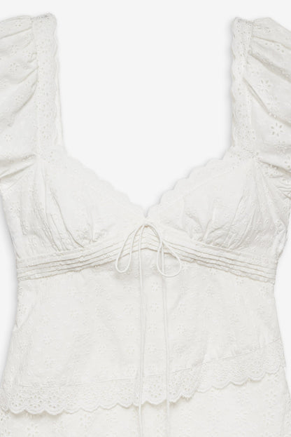 Rosalyn Mini Dress - White | For Love and Lemons