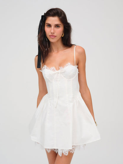 Shae Mini Dress - White | For Love and Lemons