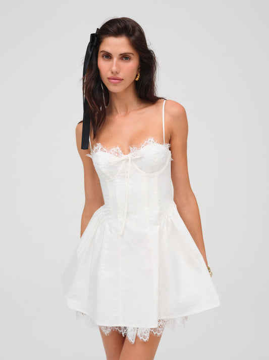 Shae Mini Dress - White | For Love and Lemons