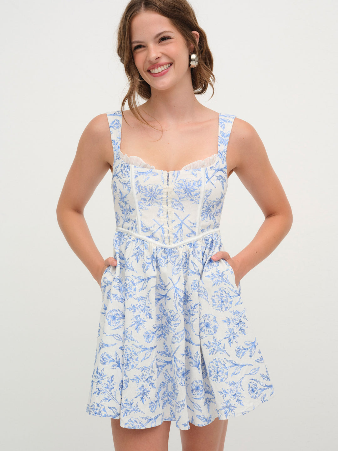 Maisie Mini Dress - Blue | For Love and Lemons
