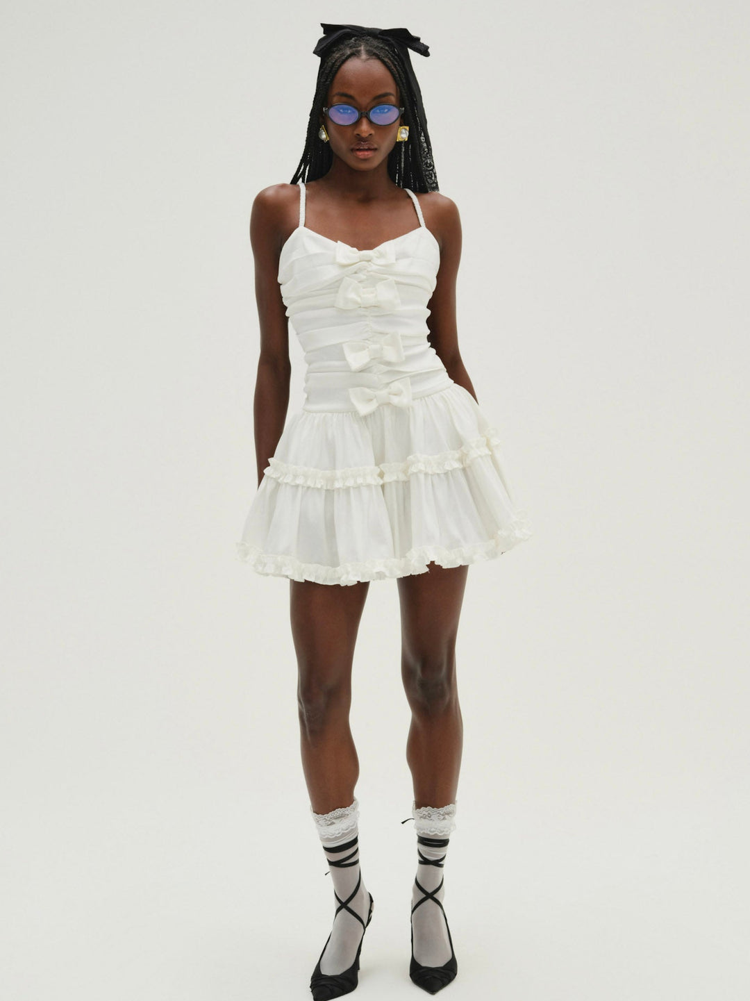 Whipped Cream Taffeta Mini Dress - White | For Love and Lemons