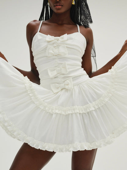 Whipped Cream Taffeta Mini Dress - White | For Love and Lemons
