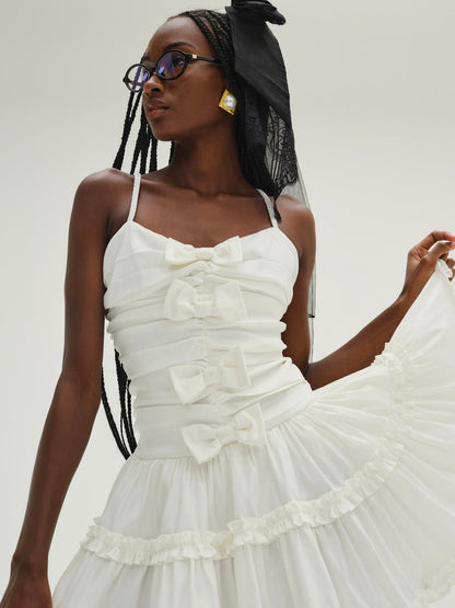Whipped Cream Taffeta Mini Dress - White | For Love and Lemons