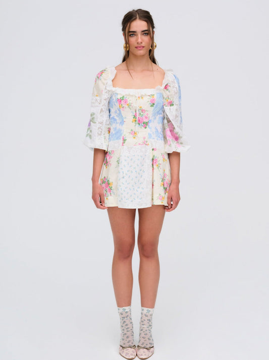 Evelina Mini Dress - Pink | For Love and Lemons