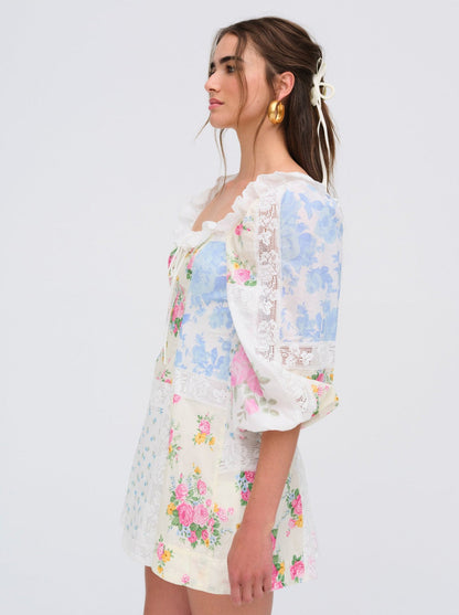 Evelina Mini Dress - Pink | For Love and Lemons