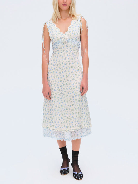 Chateau Midi Dress - Blue | For Love and Lemons
