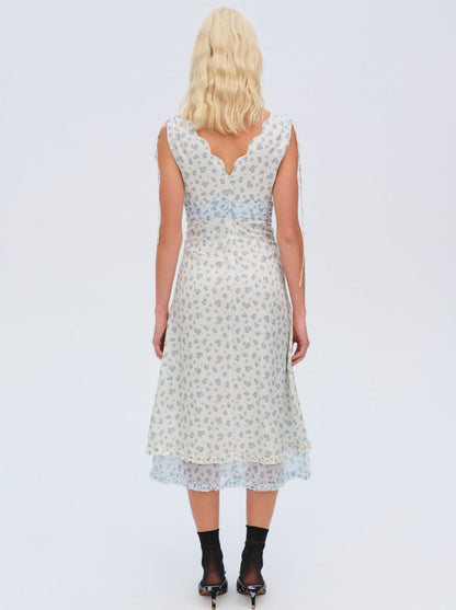Chateau Midi Dress - Blue | For Love and Lemons