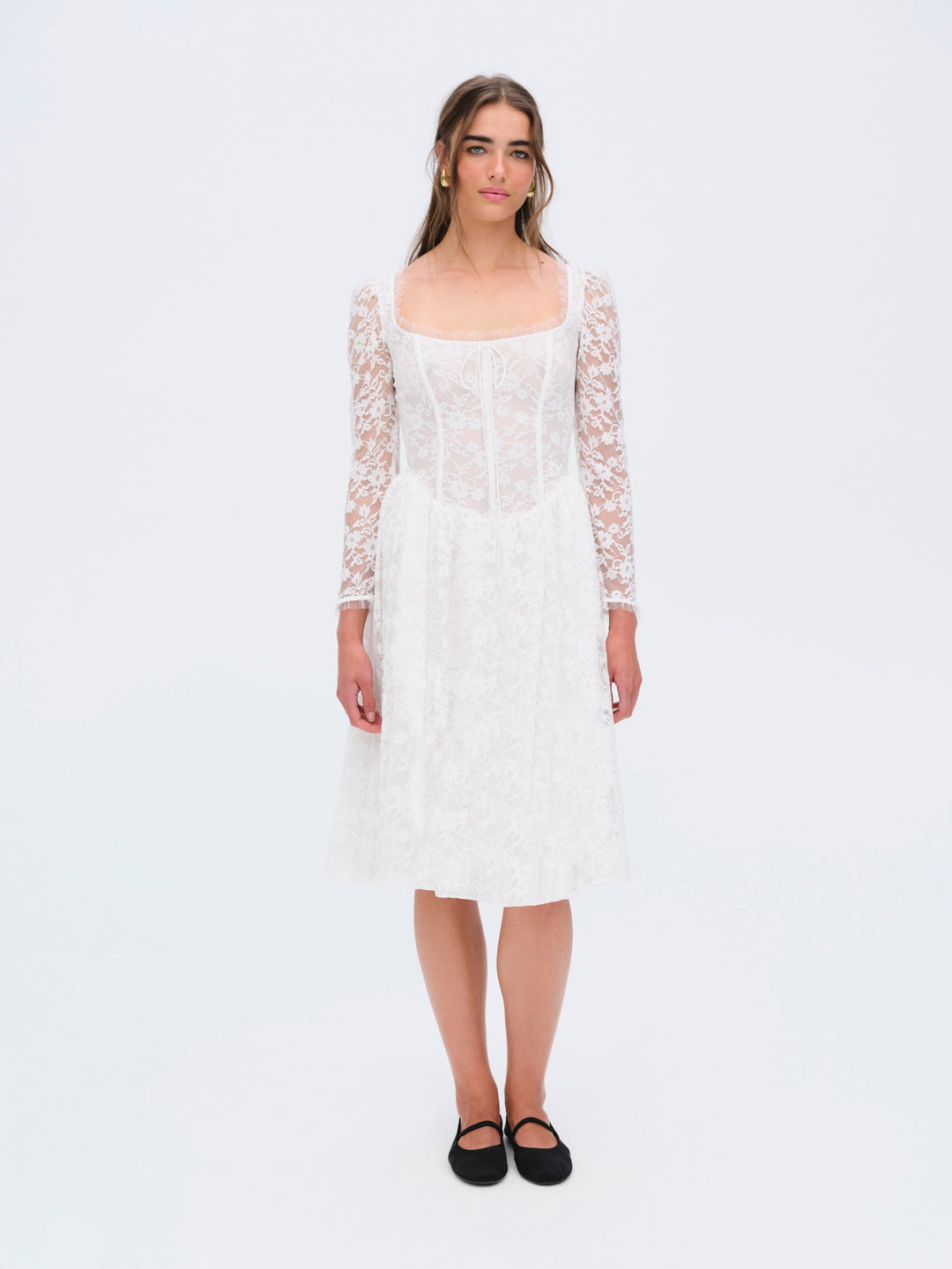 Camdyn Midi Dress - White | For Love and Lemons