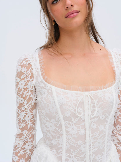 Camdyn Midi Dress - White | For Love and Lemons