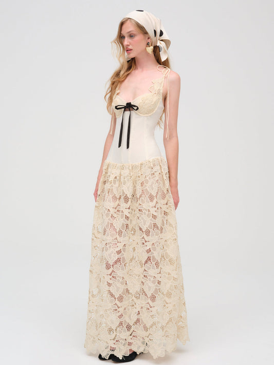Coco Lace Maxi Dress - Cream | For Love and Lemons