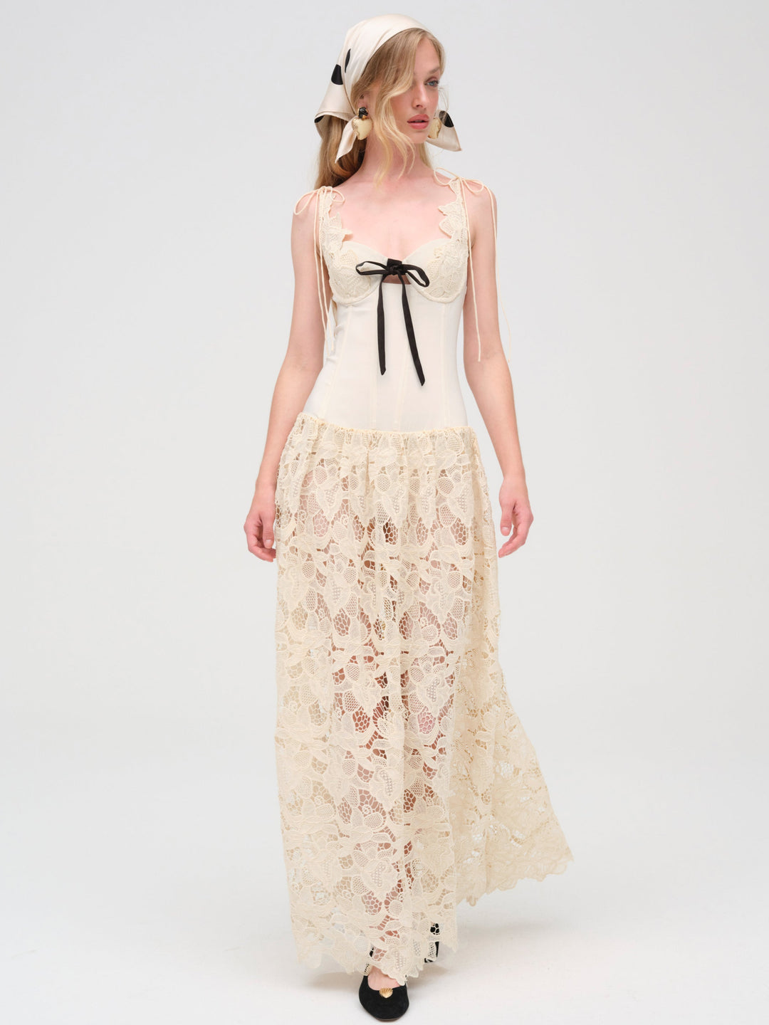 Coco Lace Maxi Dress - Cream | For Love and Lemons