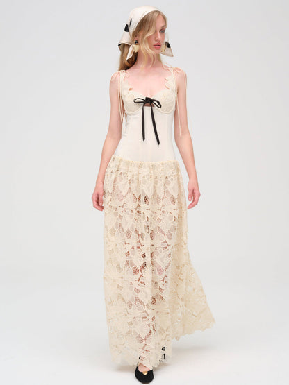 Coco Lace Maxi Dress - Cream | For Love and Lemons