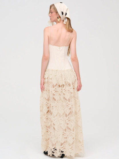 Coco Lace Maxi Dress - Cream | For Love and Lemons