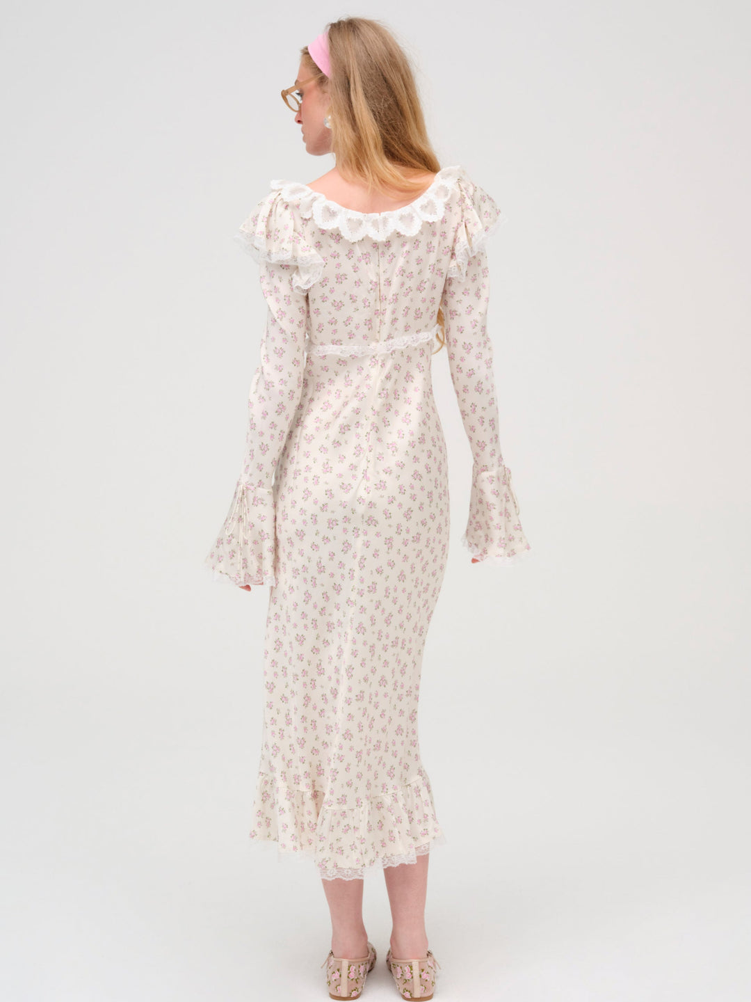 Pastel Fields Midi Dress - Cream | For Love and Lemons
