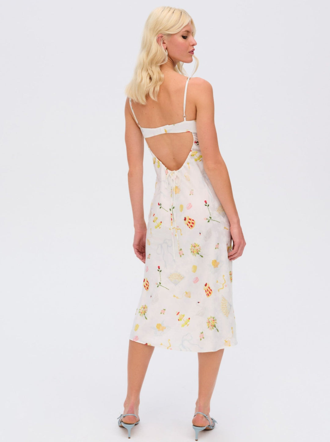 Chania Midi Dress - White | For Love and Lemons