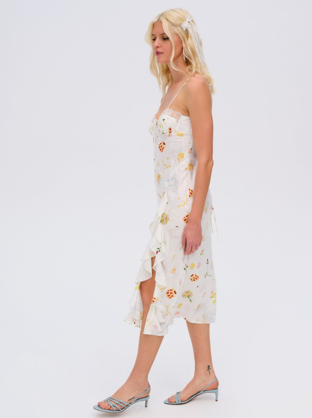 Chania Midi Dress - White | For Love and Lemons