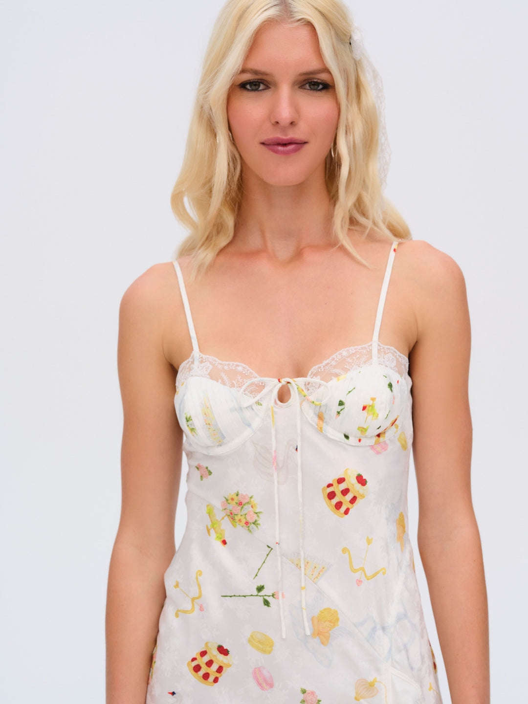 Chania Midi Dress - White | For Love and Lemons