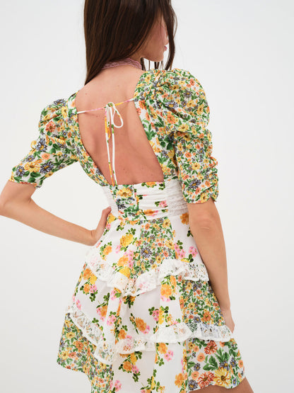 Rosalyn Mini Dress - Green - Marigold | For Love and Lemons