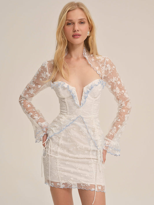 Bluebell Mini Dress - White | For Love and Lemons