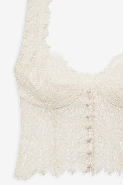 Waverly Lace Top - Cream | For Love and Lemons