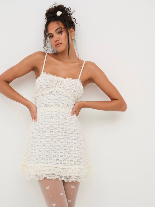 Reba Slip Dress - White | For Love and Lemons