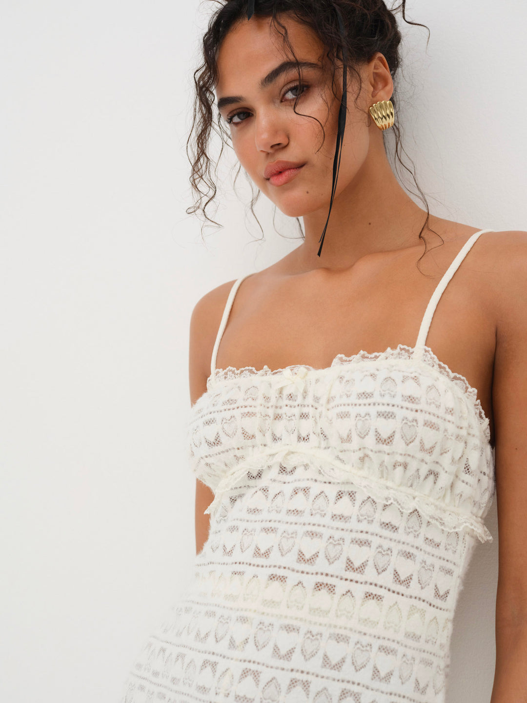 Reba Slip Dress - White | For Love and Lemons