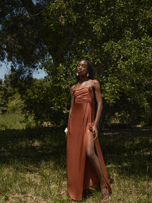 Winona Bridesmaid Gown - Orange | For Love and Lemons