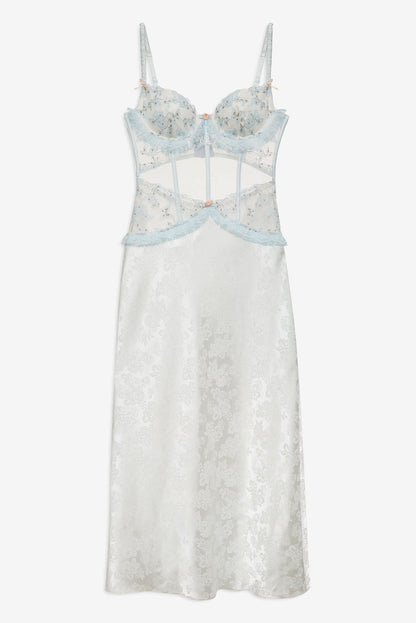 Maribel Maxi Slip Dress - Blue | For Love and Lemons