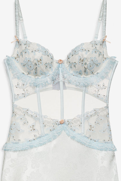 Maribel Maxi Slip Dress - Blue | For Love and Lemons