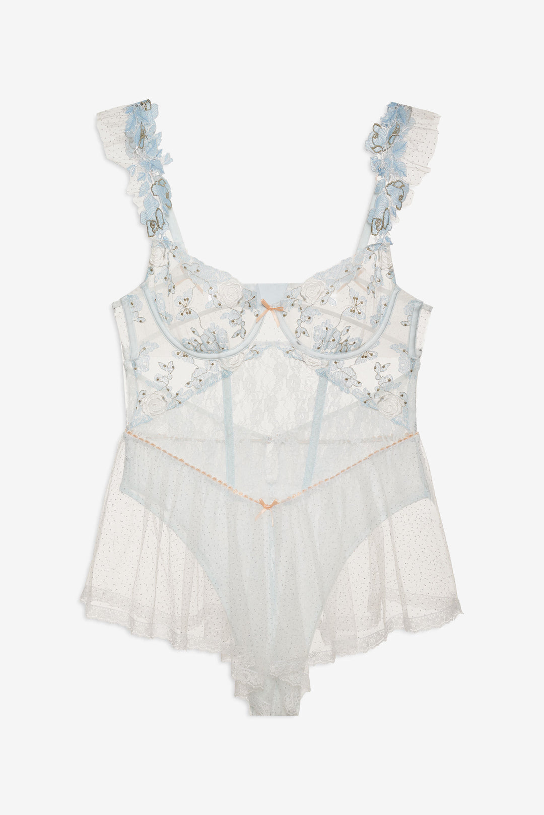 Winter Roses Romper - Blue | For Love and Lemons