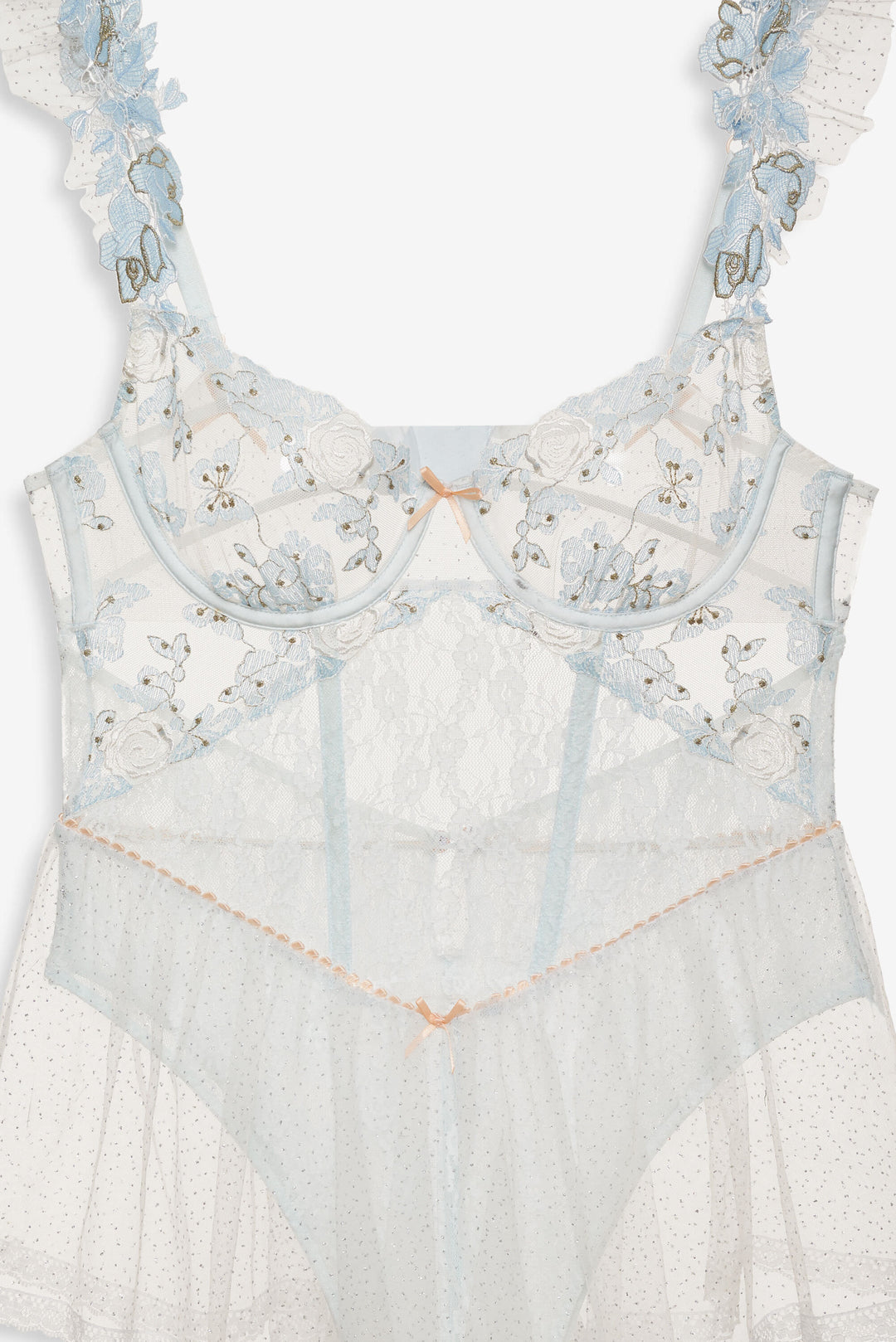 Winter Roses Romper - Blue | For Love and Lemons