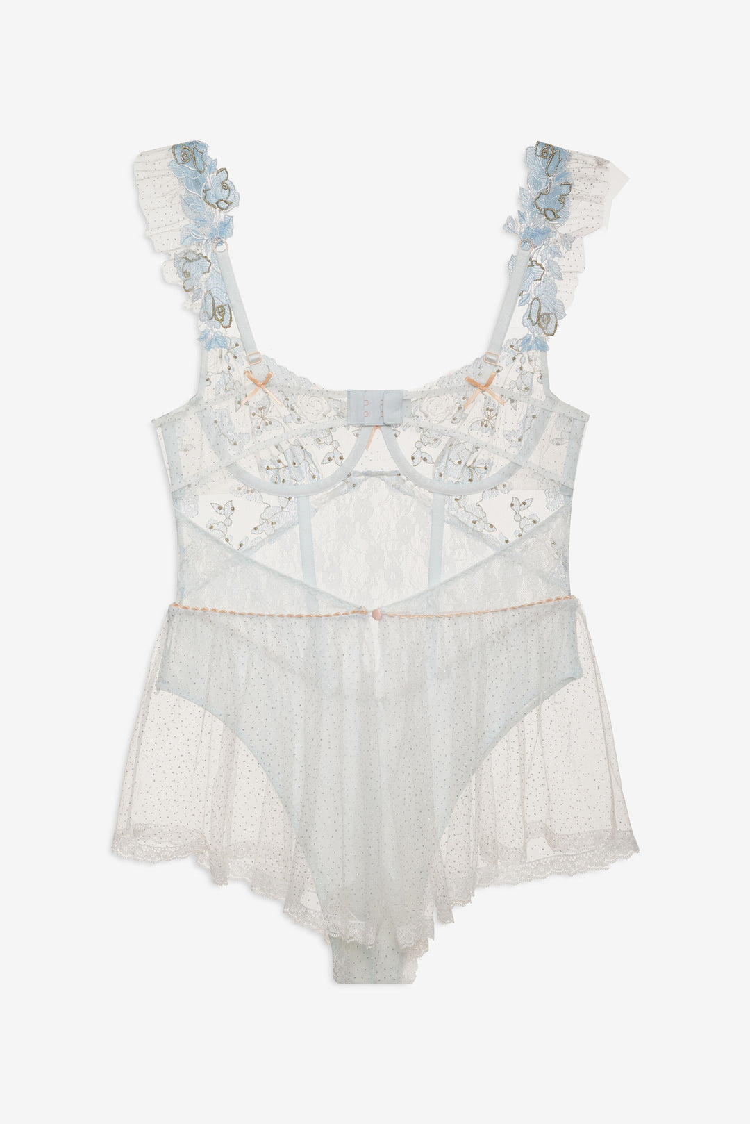 Winter Roses Romper - Blue | For Love and Lemons