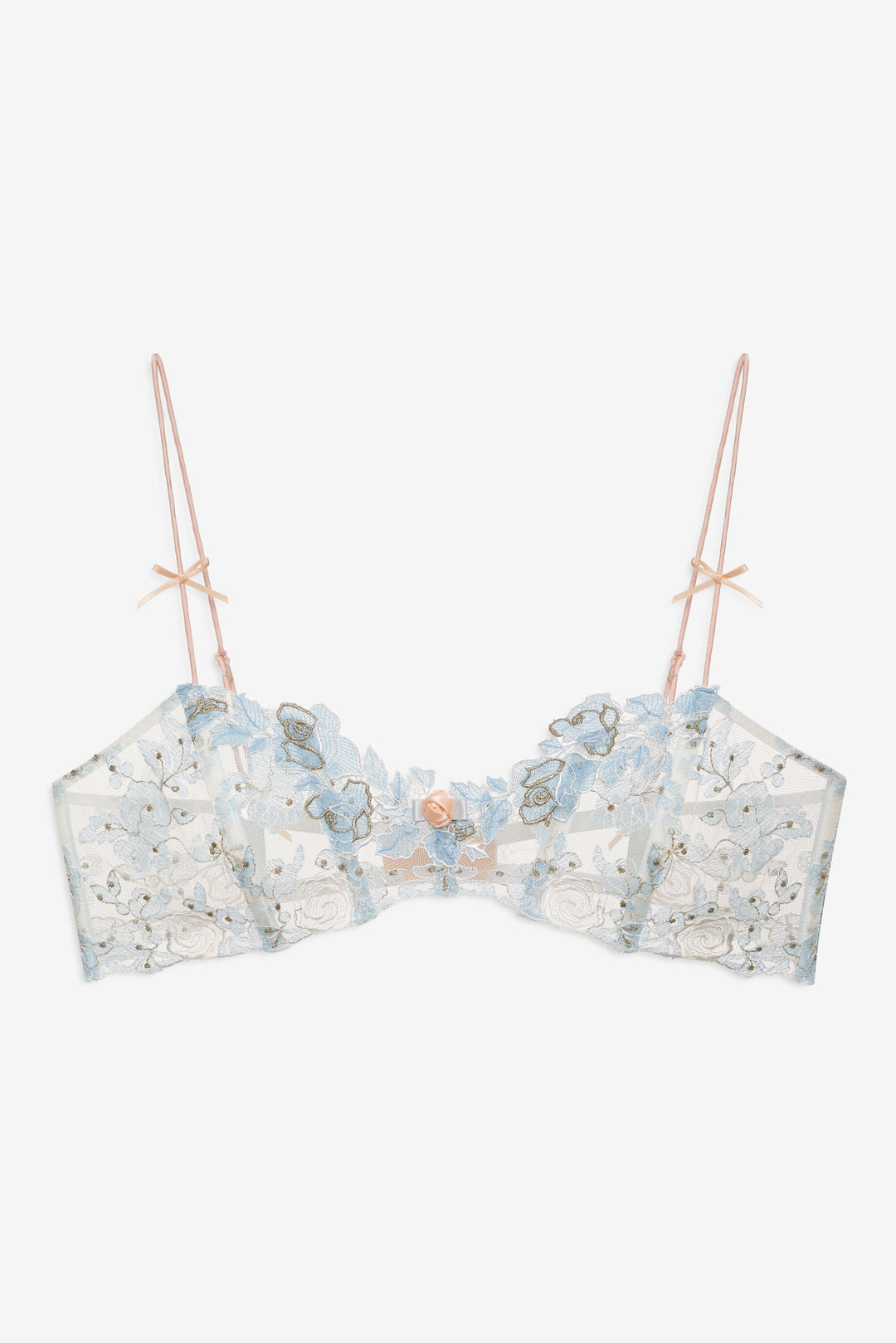 Winter Roses Bra - Blue | For Love and Lemons