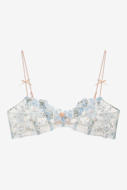 Winter Roses Bra - Blue | For Love and Lemons